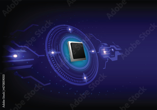 Abstract futuristic electronic circuit technology background. Innovation concept virtual system interactivity design. Digital technology artwork. vector illustration.