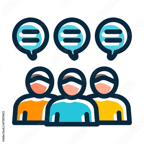 Forum Vector Thick Line Filled Dark Colors