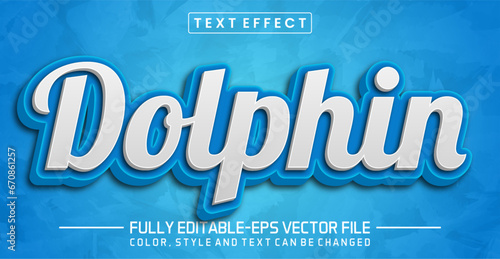 3d dolphin editable text effect