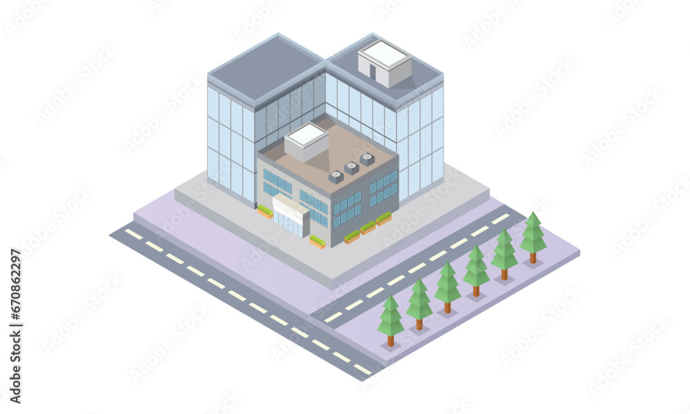 District of the city street houses Isometric 3D infrastructure, urban buildings and construction.on white background.3D design.isometric vector design Illustration. District of the city street houses Isometric 3D infrastructure, urban buildings and construction.on white background.3D design.isometric vector design Illustration.