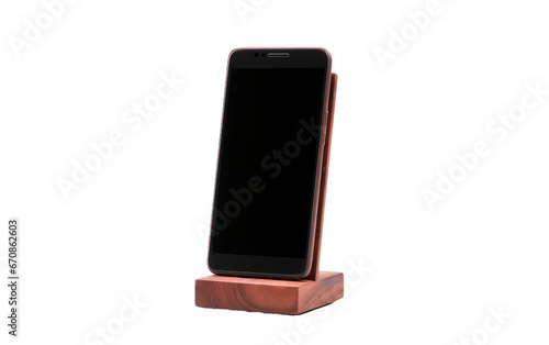 Wooden Stand for Smartphones Transparent PNG photo