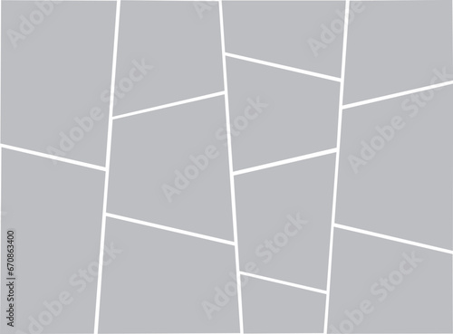 12 photo collage template. vector illustration, new collections