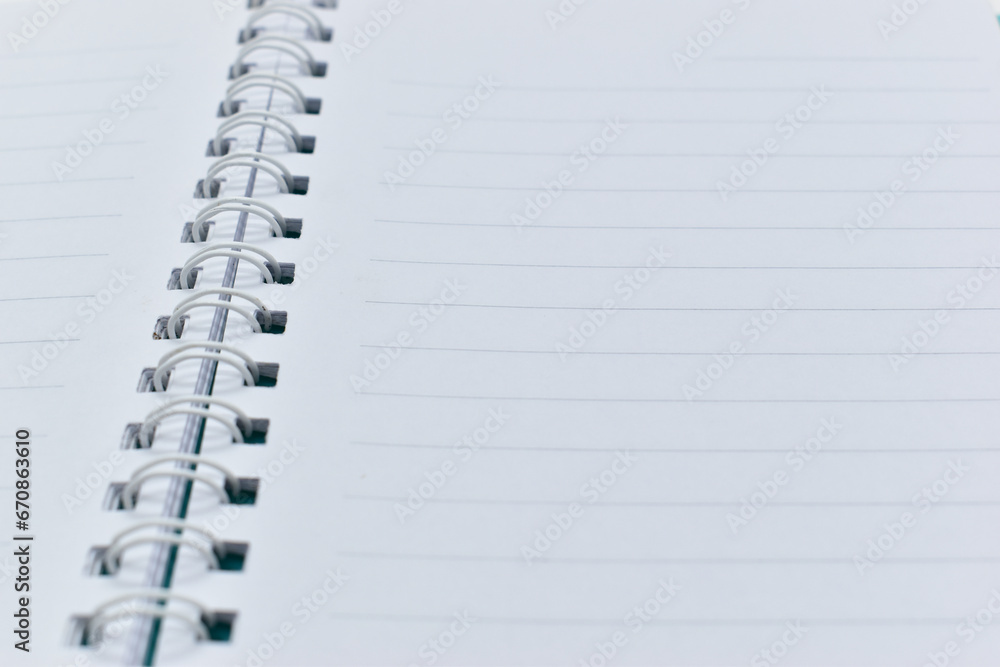 top view image of open notebook with blank page, lined paper texture background top view image of open notebook with blank page, lined paper texture background