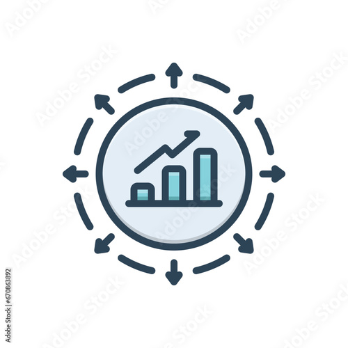 Color illustration icon for expansion