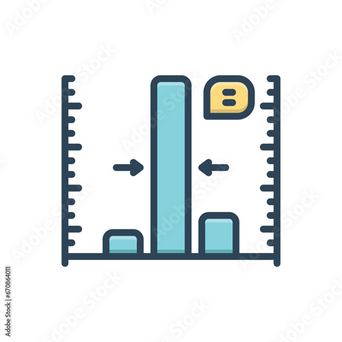 Color illustration icon for moderate