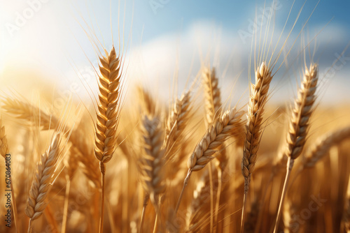 Ripe wheat close-up