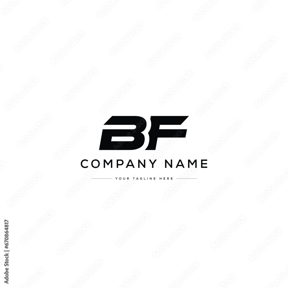 Fototapeta premium Monogram BF Letter Logo Design. Usable for Business Logo. Vector Logo