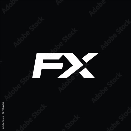 Monogram FX Letter Logo Design. Usable for Business Logo. Vector Logo