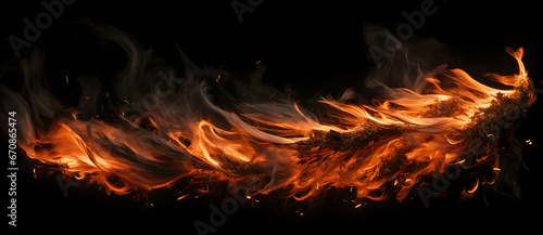 A burning white feather on a black background 5
