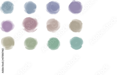 筆で描いた手書きの丸いフレーム