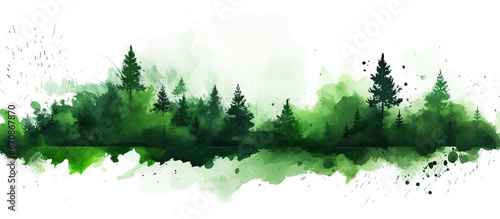 Forest spot painted green photo