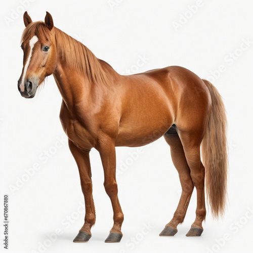 red horse, isolated on a white background