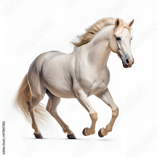 white horse  isolated on a white background