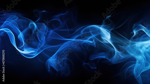 Light neon blue smoke color on dark background. AI generated image © saifur
