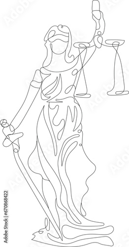 Themis Line Work Black and White