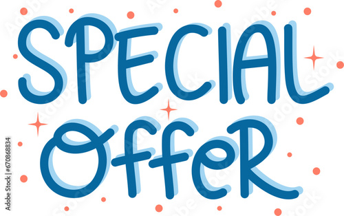 Special Offer Lettering, Vector Sale Lettering