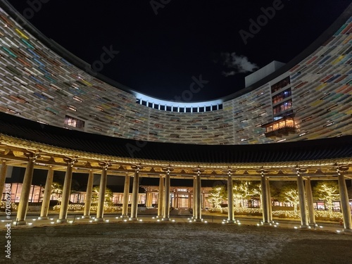 Quadro su tela architecture with lights