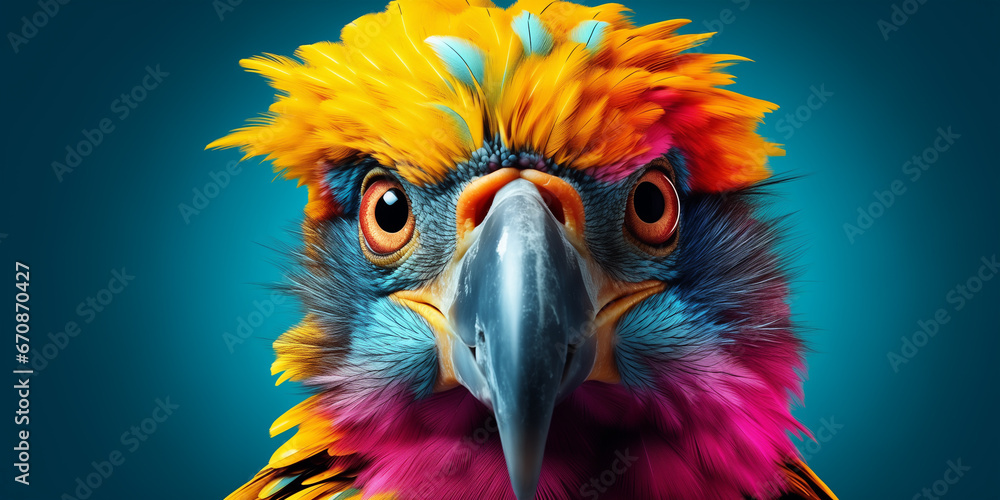 Obraz premium Bright and colorful animal poster.