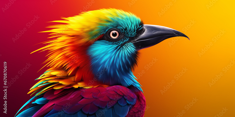 Fototapeta premium Bright and colorful animal poster.