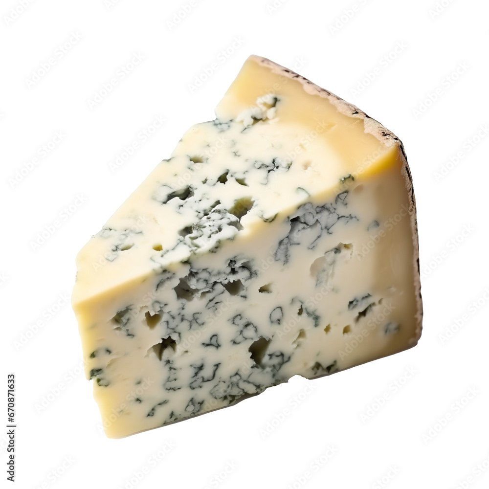 gorgonzola cheese isolated on white or transparent background