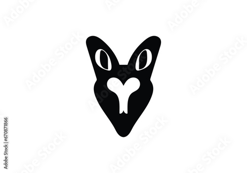 Bat Eared Fox minimal style icon illustration design