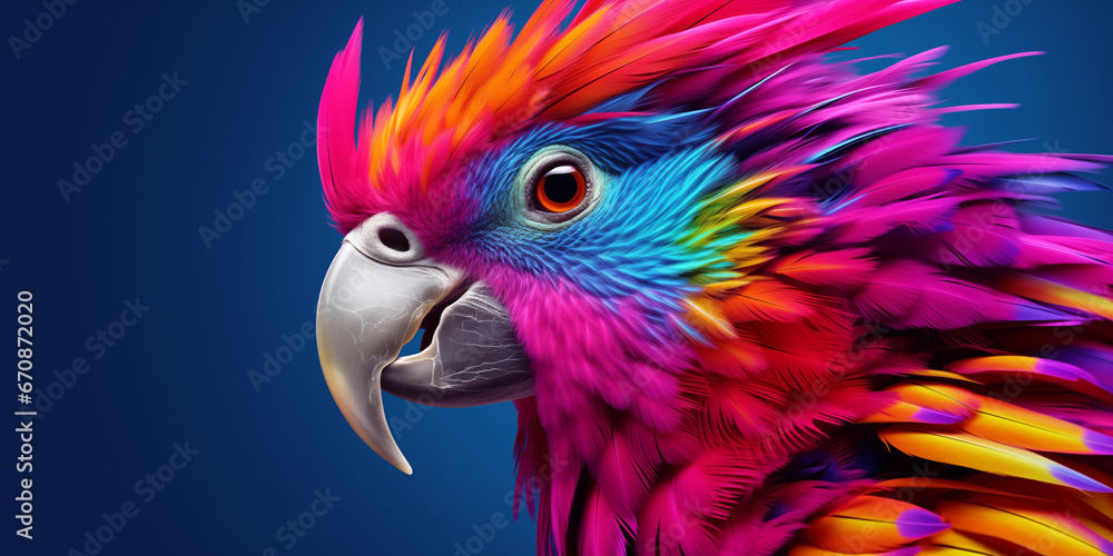 Obraz premium Bright and colorful animal poster.