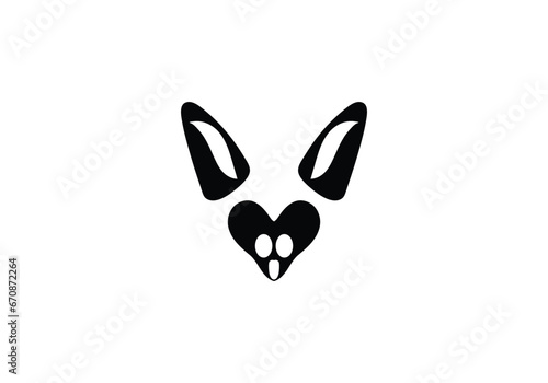Bat Eared Fox minimal style icon illustration design