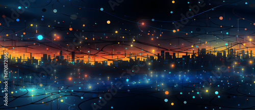 City night scene with science fiction atmosphere 1