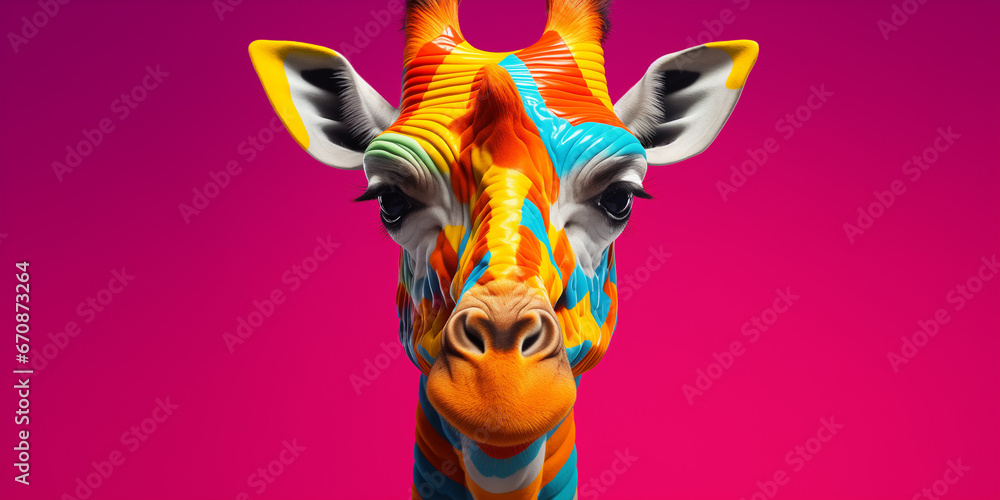 Bright and colorful animal poster. Bright and colorful animal poster.