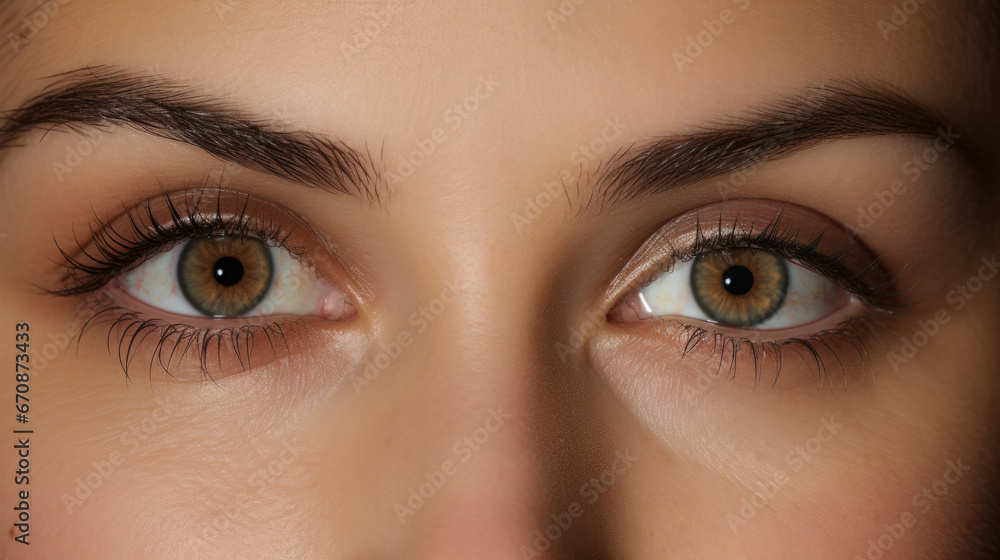 Naklejka premium Close-up of eyes, pores or fine lines and wrinkles. Beauty treatment and skin health