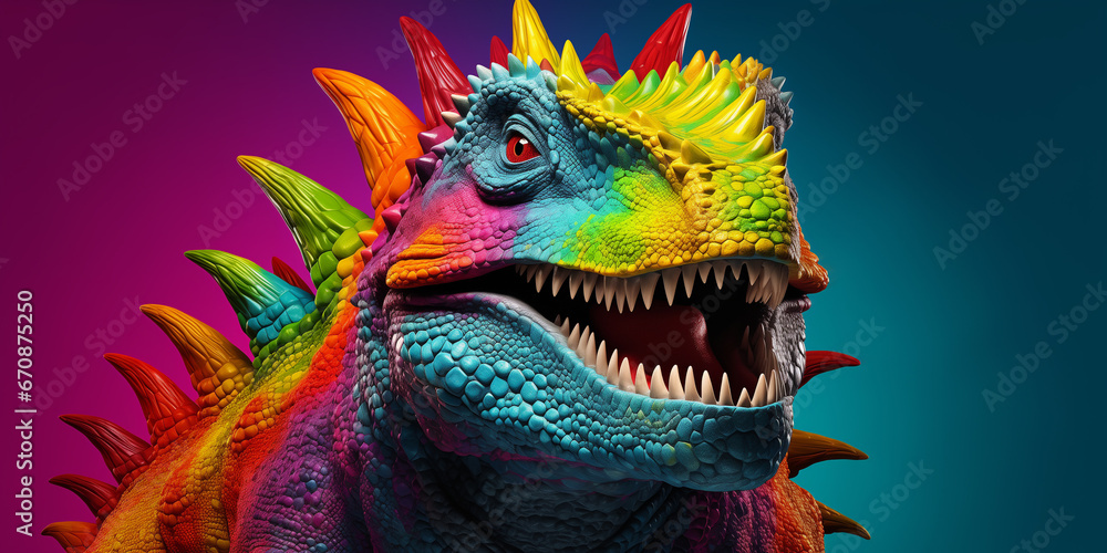 Fototapeta premium Bright and colorful animal poster.