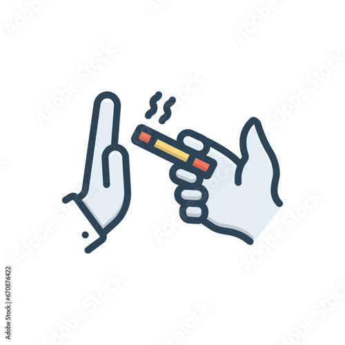 Color illustration icon for refuse
