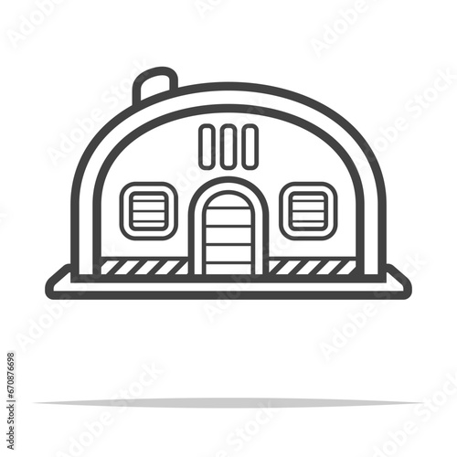Bunker icon transparent vector isolated
