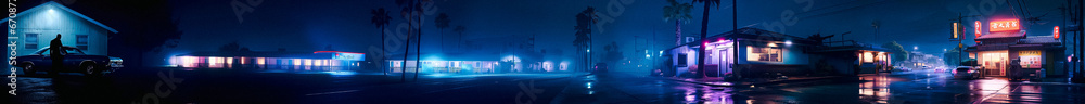 ibrant Texas Nights: Panoramic Photo of a Lively Night Scene ibrant Texas Nights: Panoramic Photo of a Lively Night Scene