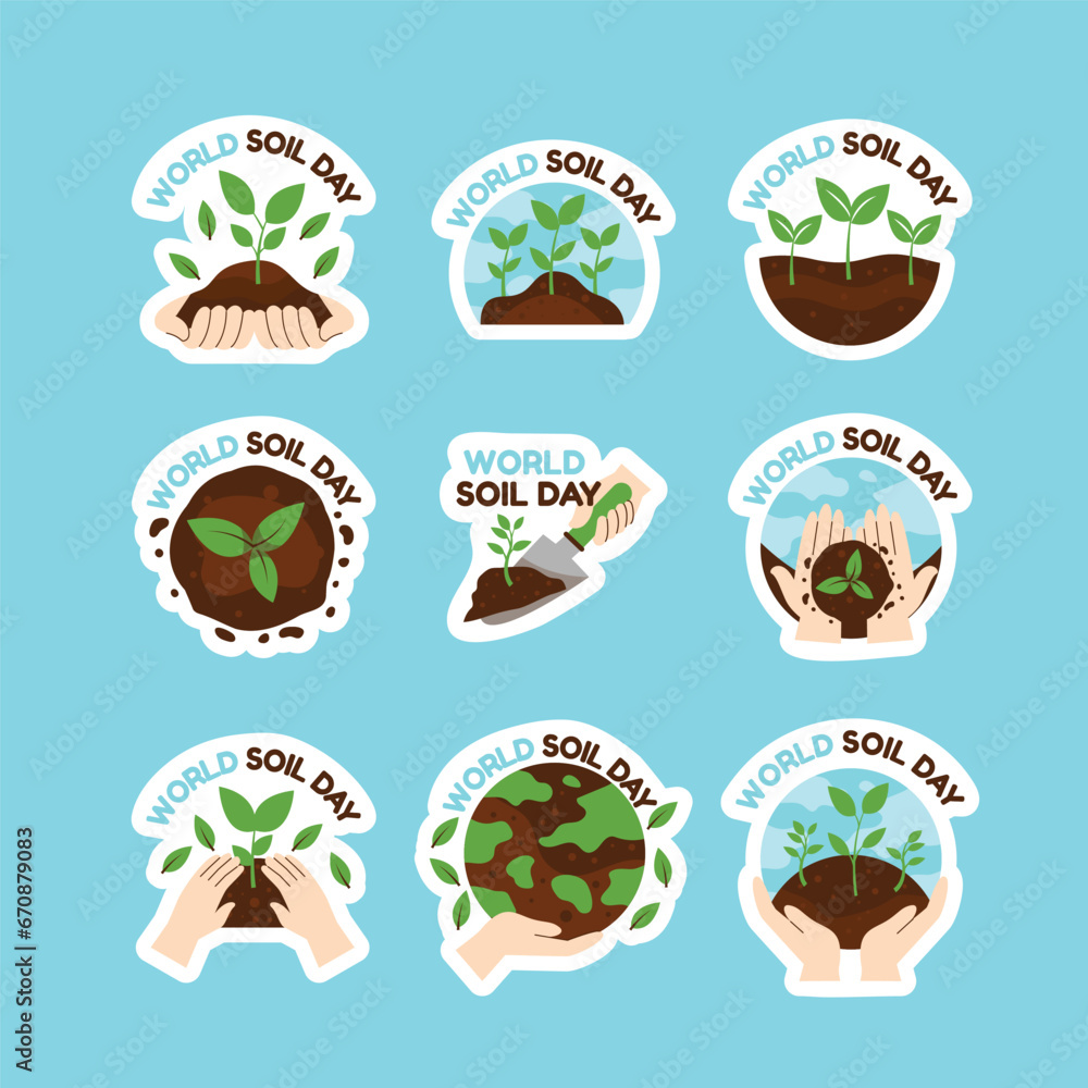 World Soil Day Sticker Illustration