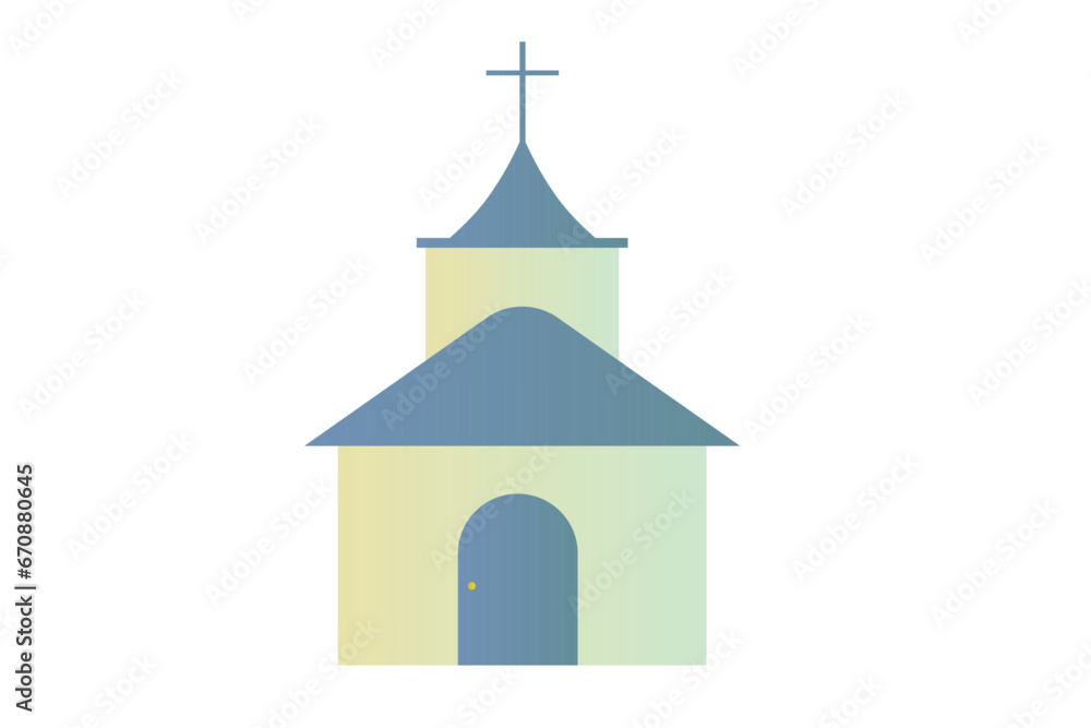 Two-roof church design with two different colors