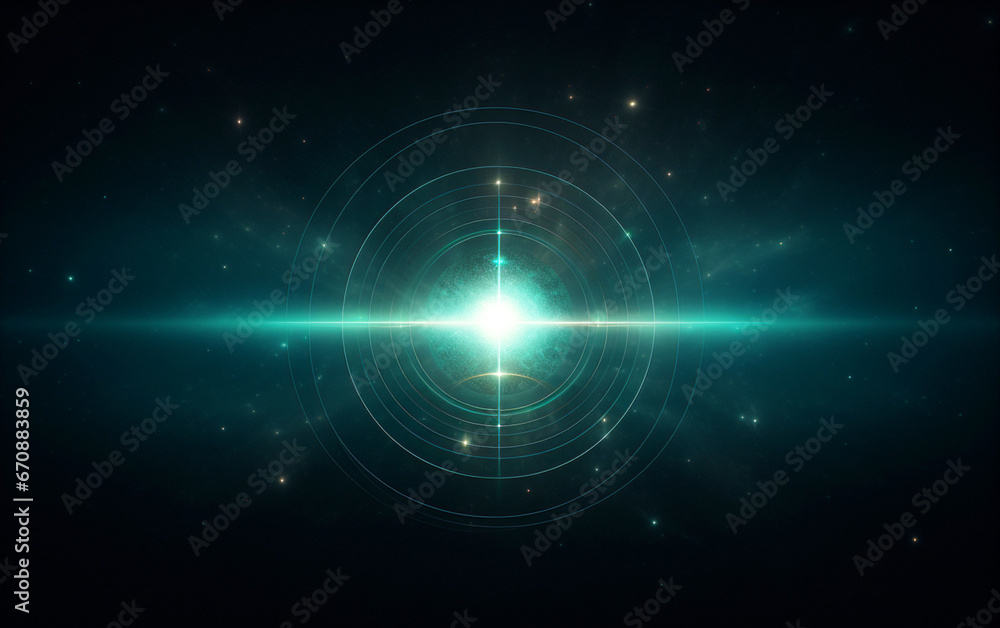 Abstract futuristic sci-fi circle in the starry sky Abstract futuristic sci-fi circle in the starry sky