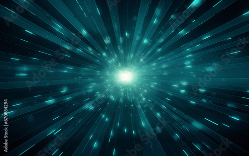 futuristic sci-fi blue light tunnel