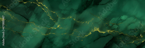 Green marble texture with gold filaments