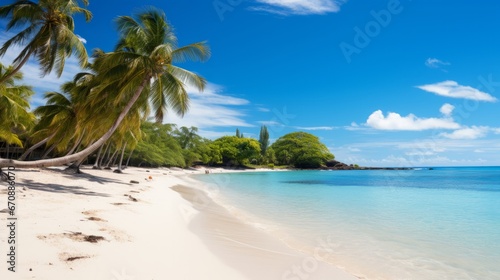 beach with palm trees © Nica