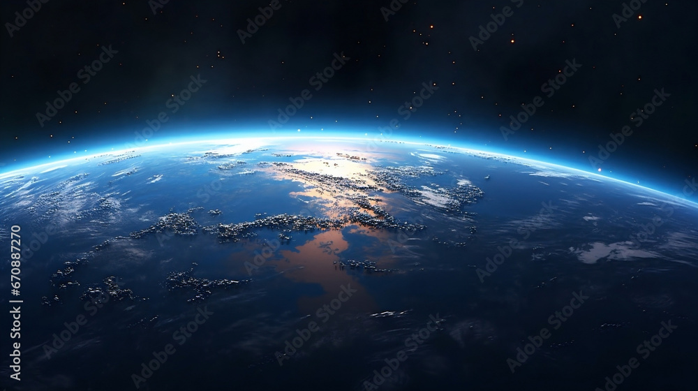 Light earth night global planet sunrise universe science astronomy space atmosphere blue globe