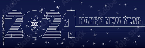 2024, happy new year, elegant vector illustration