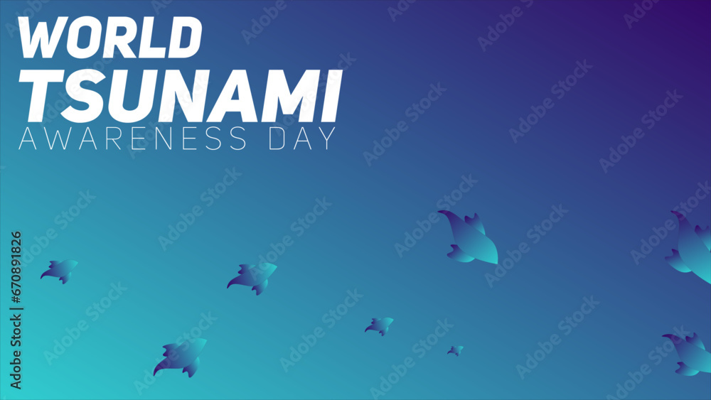 Naklejka premium World Tsunami Awareness Day abstract background vector illustration