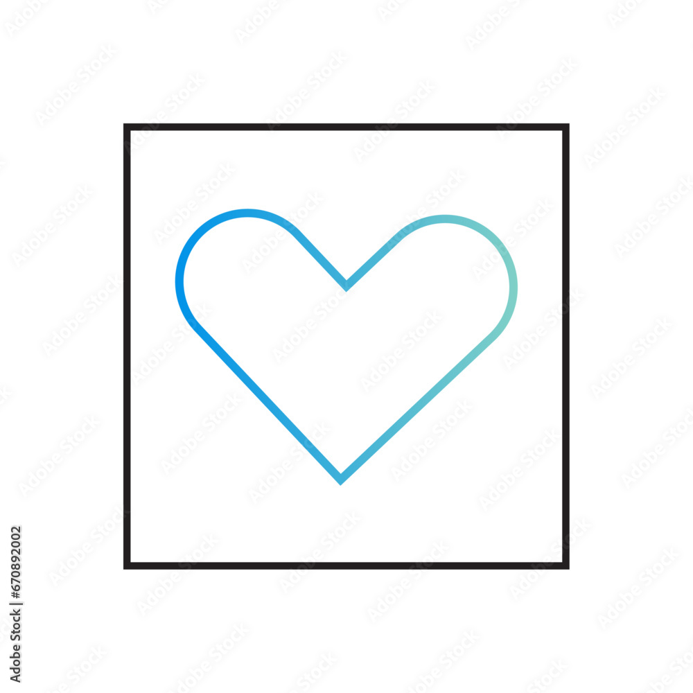 heart icon on button heart icon on button