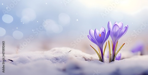 A flower in the ice