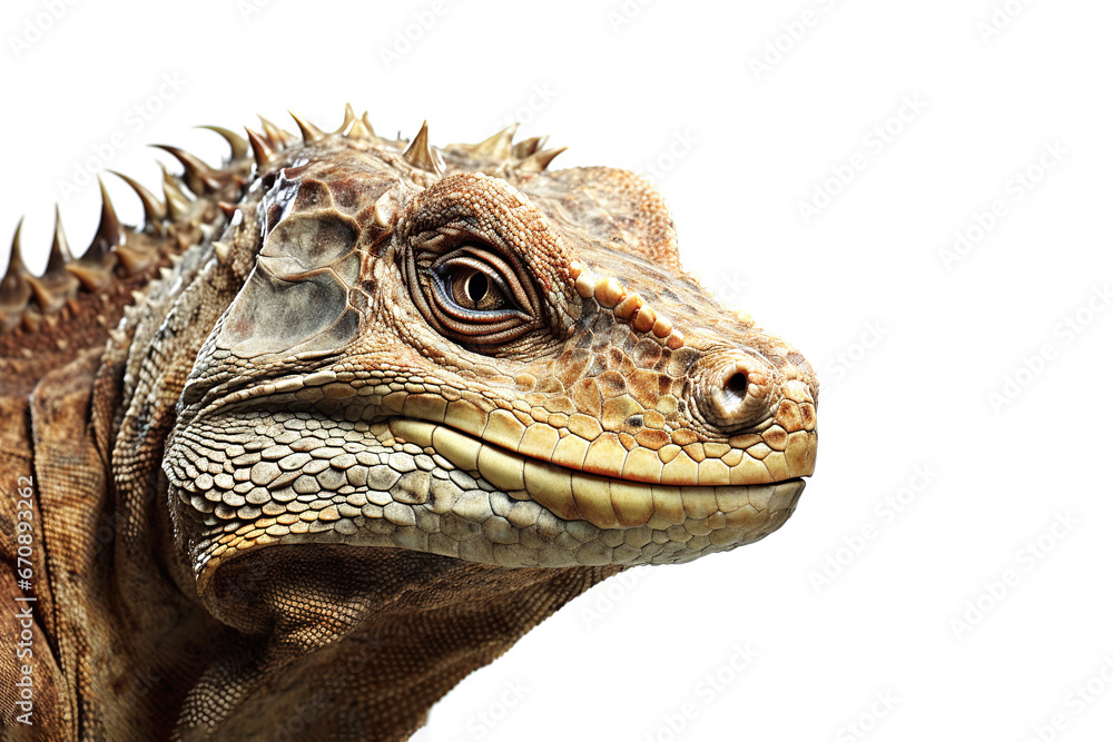 Image of big komodo dragon head on white background. Reptile. Wildlife Animals. Image of big komodo dragon head on white background. Reptile. Wildlife Animals.