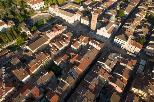 Aerial view of the city of Pietrasanta Versilia Tuscany photo