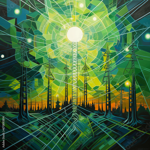 Energy conservation abstract design