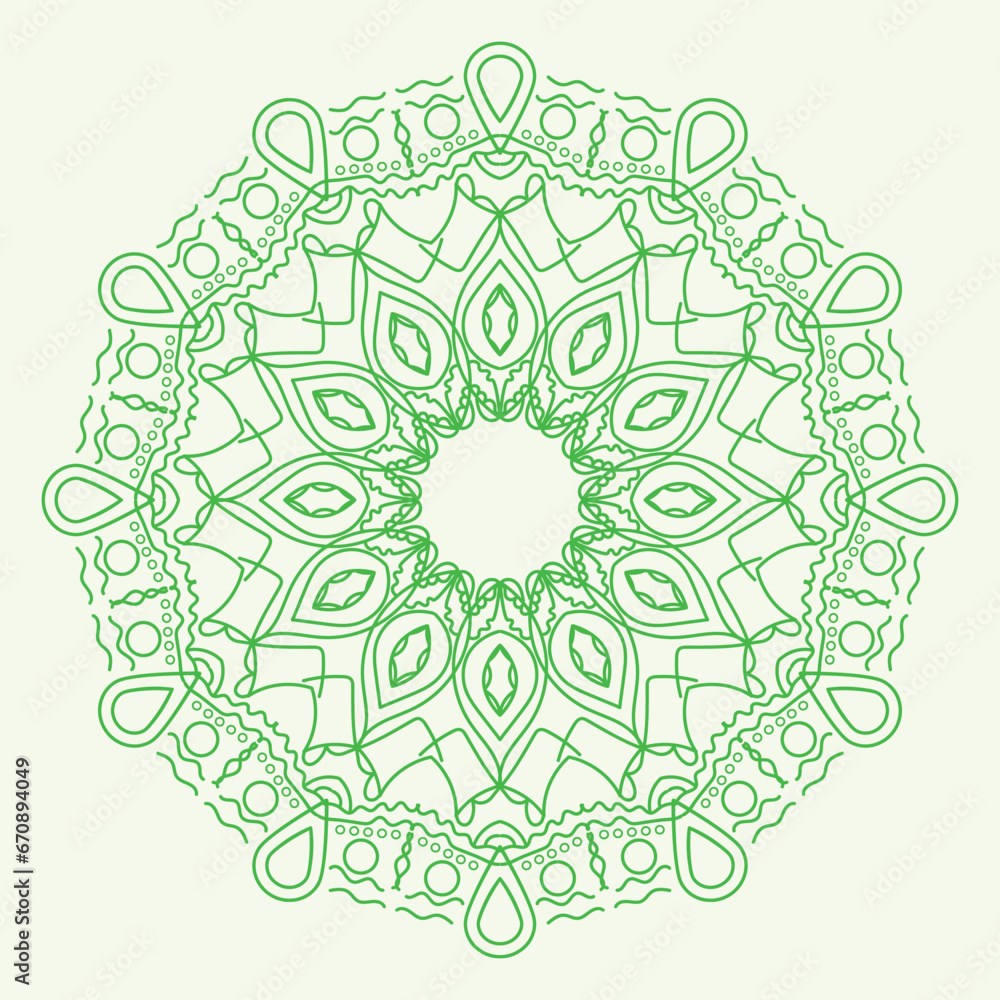 flower festive green shade mandala flower festive green shade mandala