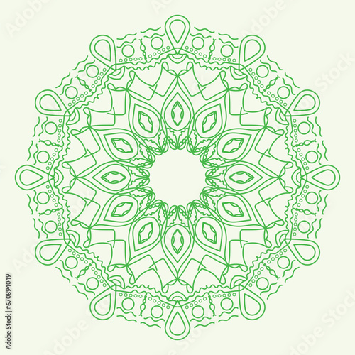 flower festive green shade mandala 